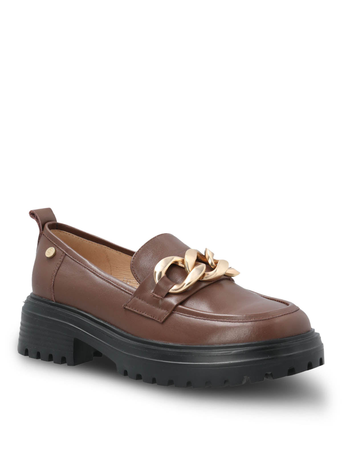 Mocasin Cuero Mujer Leboni Café Hush Puppies | Hush Puppies