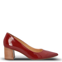 Zapato Cuero Mujer Nora Rojo