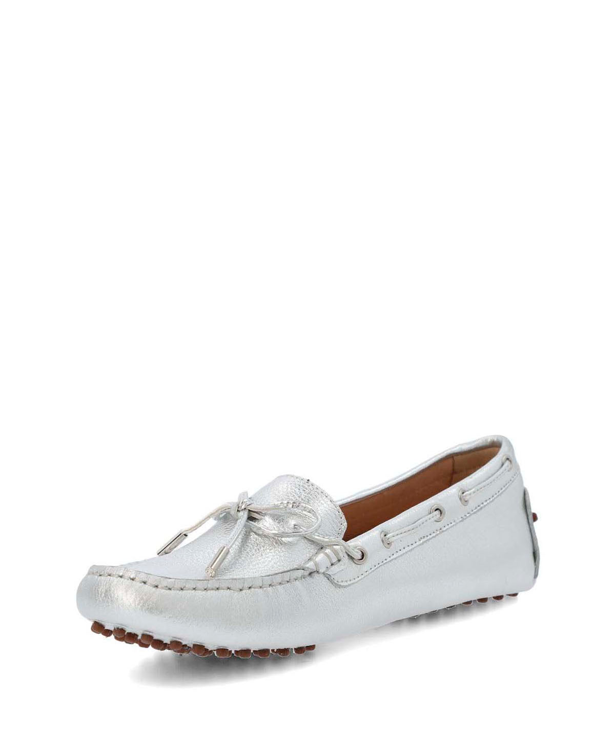 Mocasin Cuero Mujer Ribbon Metalizado Hush Puppies | Hush Puppies