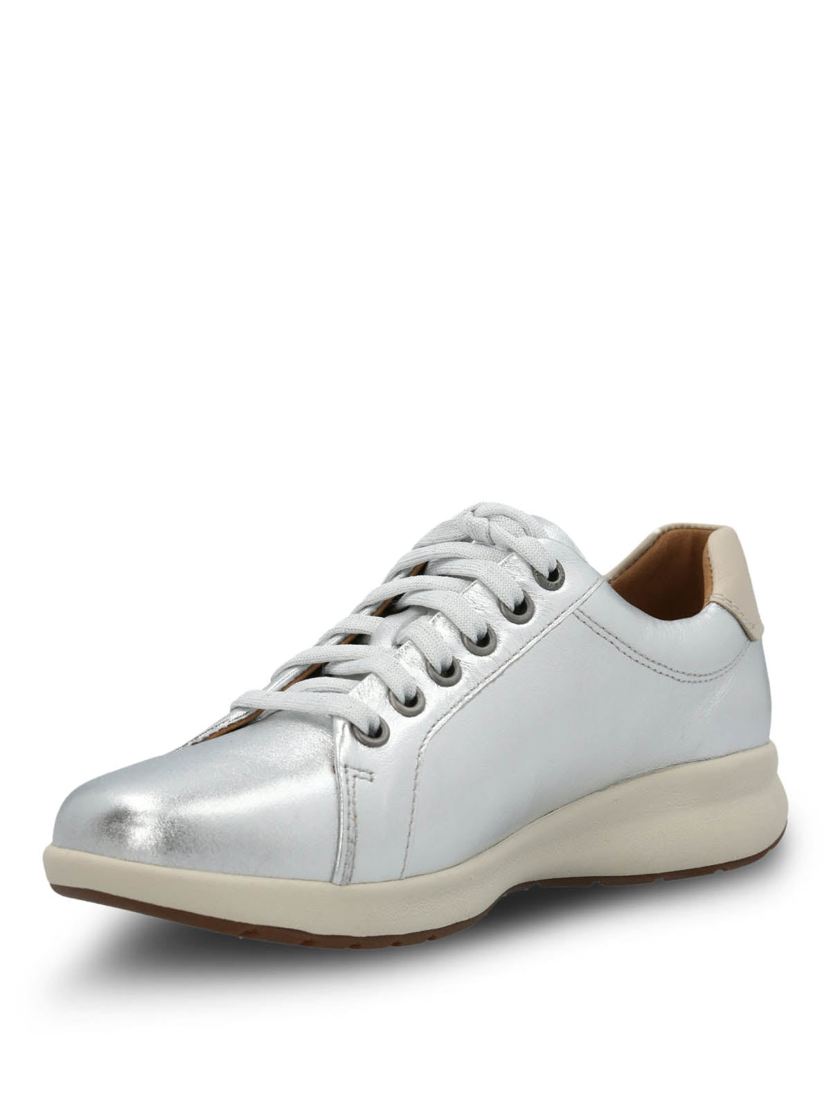 Zapatilla Cuero Mujer Spinal Laceup Metalizada Hush Puppies