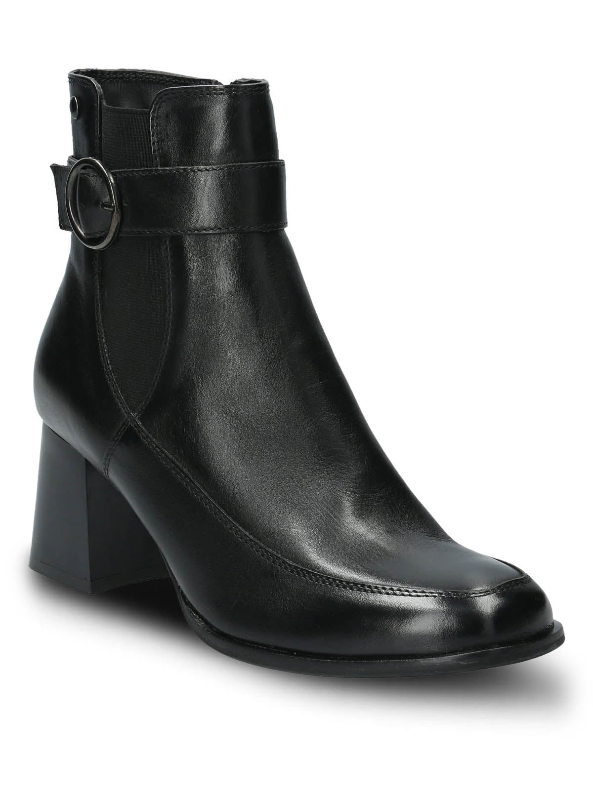 Botin Cuero Mujer Denhall Negro