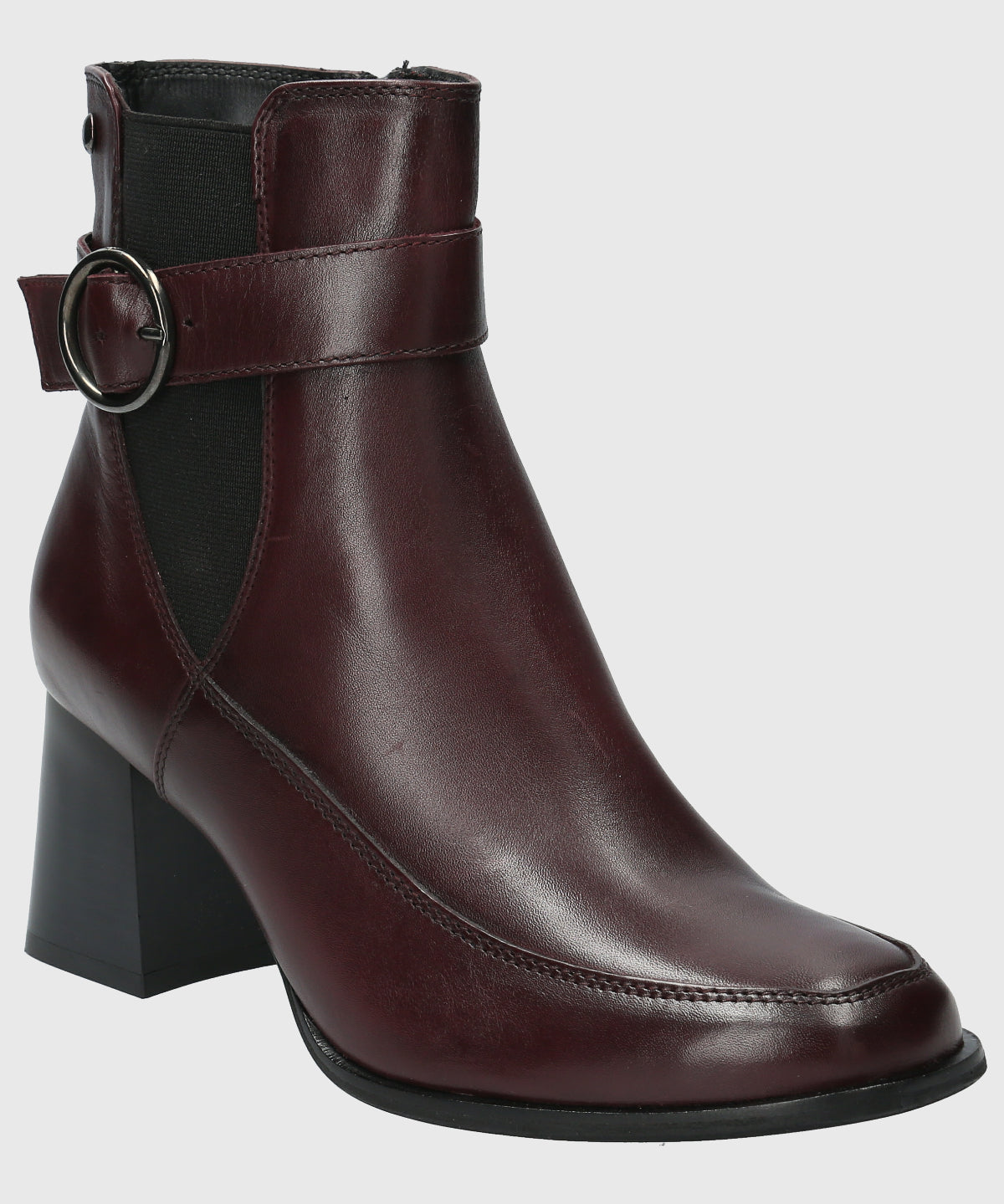 Botin Cuero Mujer Denhall Rojo