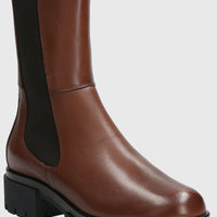 Bota Cuero Mujer Fetter Café