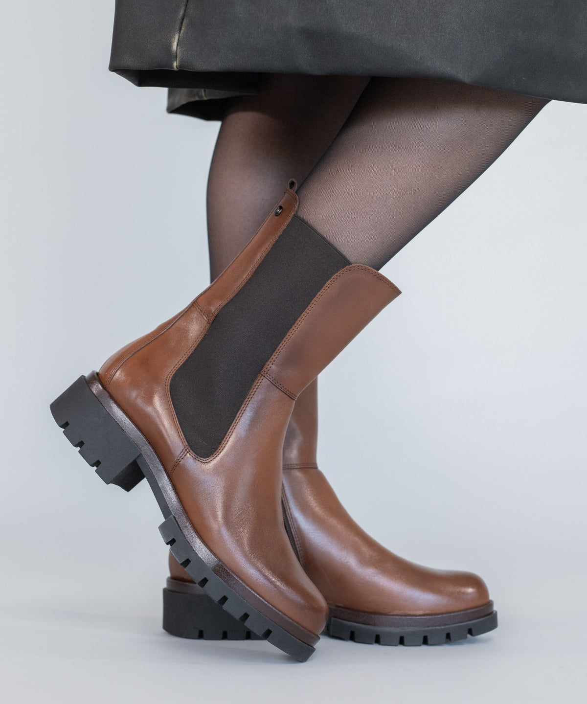 Bota Cuero Mujer Fetter Café
