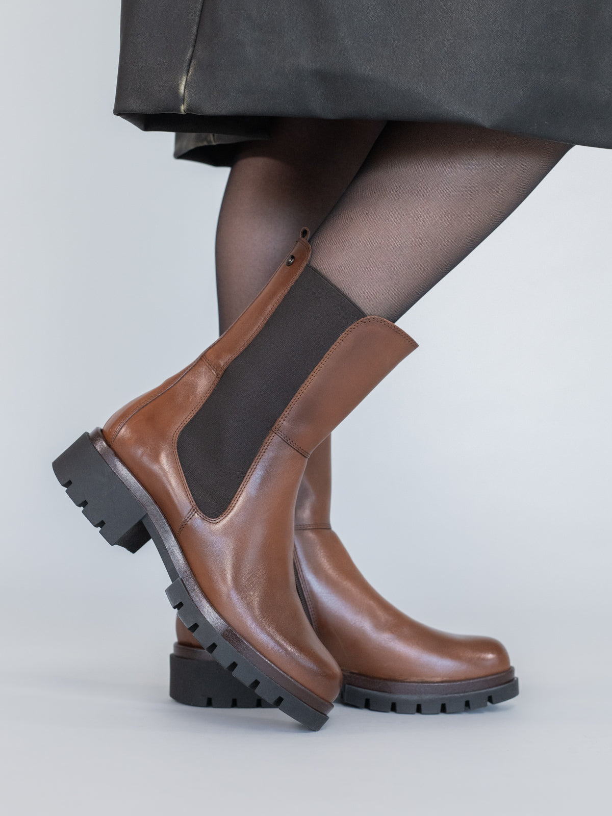 Bota Cuero Mujer Fetter Café