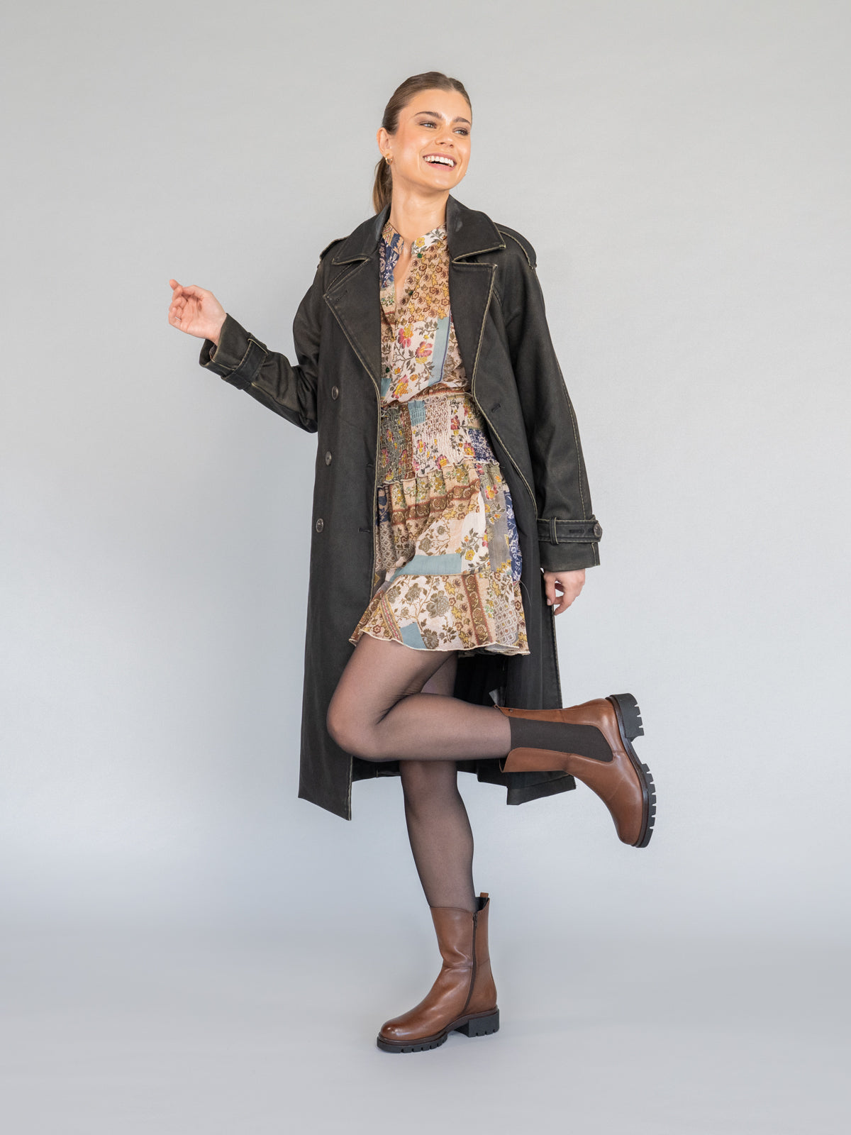 Bota Cuero Mujer Fetter Café