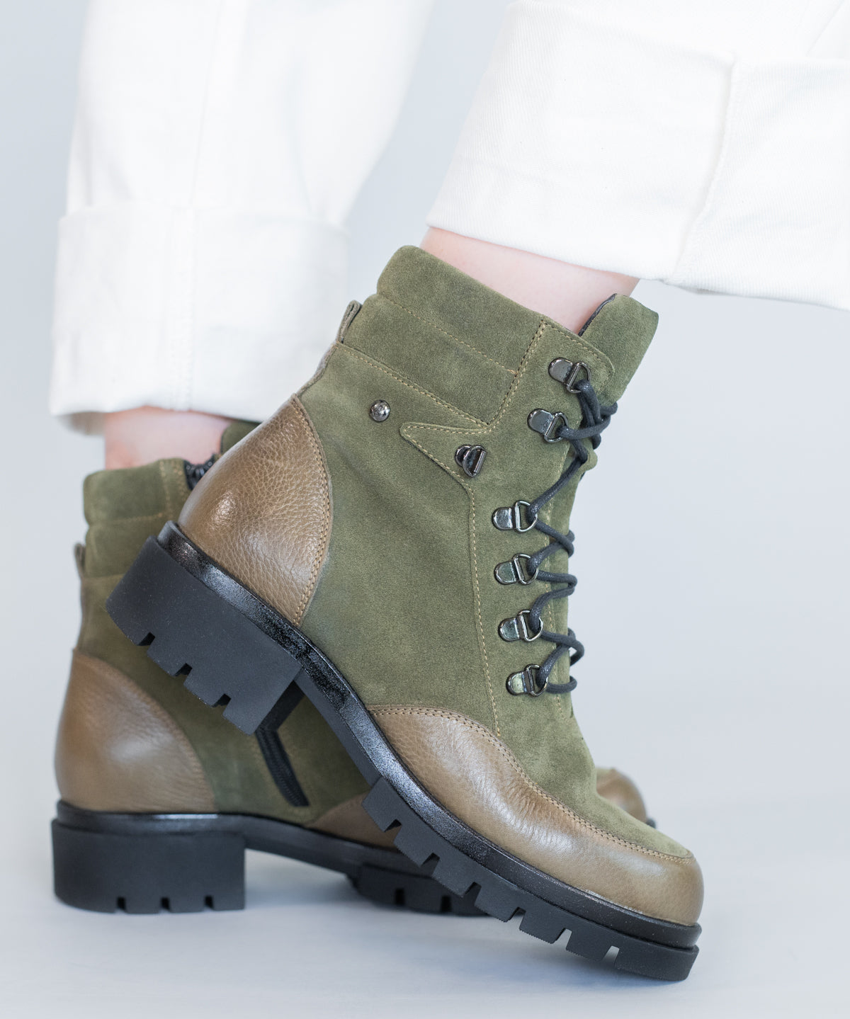 Botin Cuero Mujer Holborn Verde