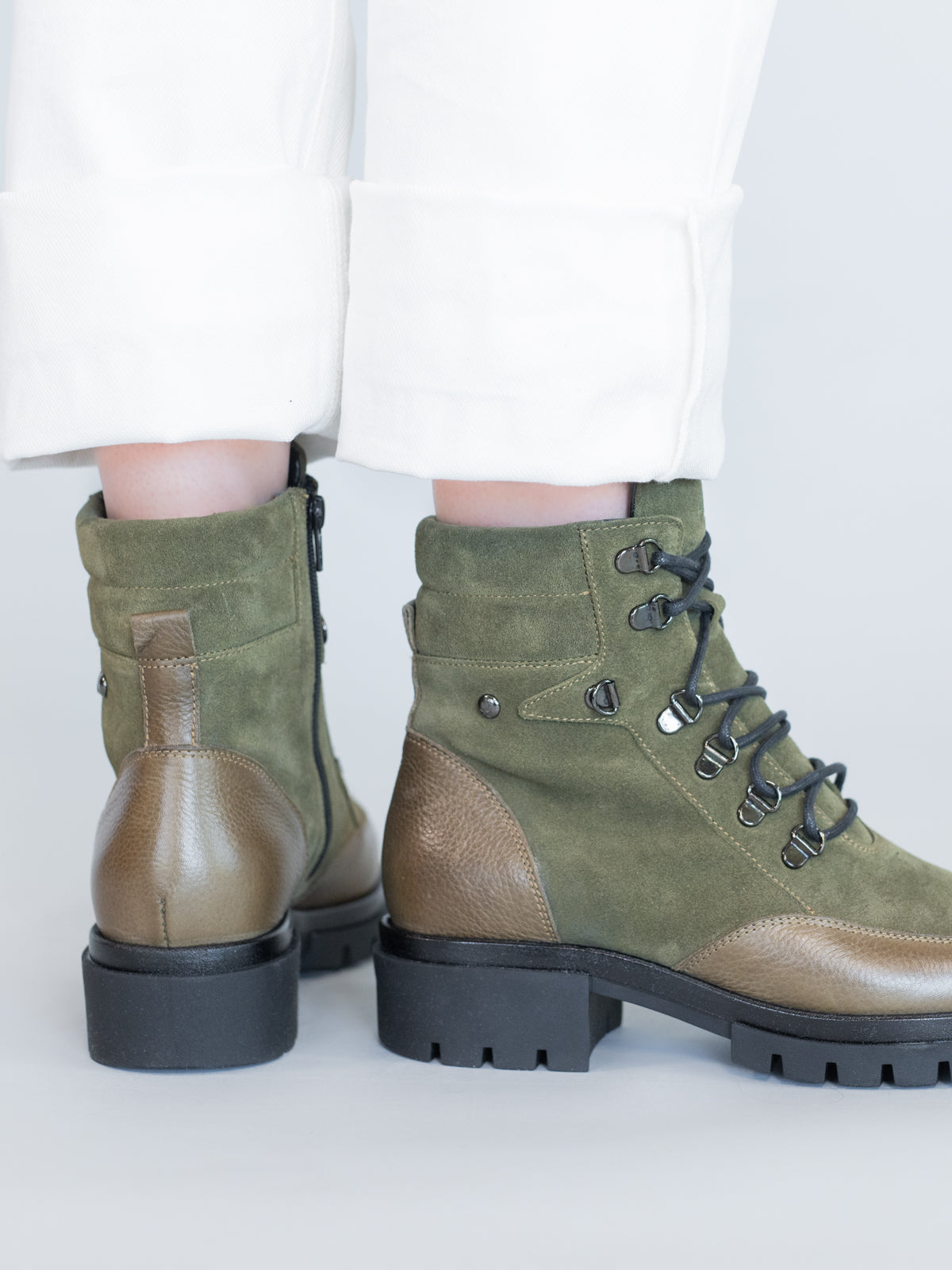Botin Cuero Mujer Holborn Verde