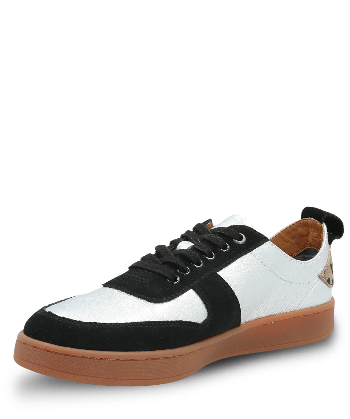 Zapatilla Cuero Mujer Lilem Metalizado