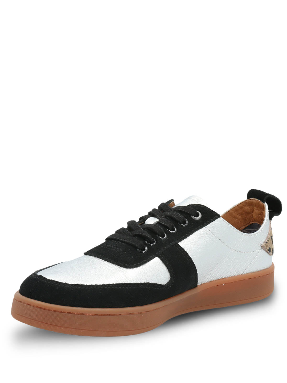 Zapatilla Cuero Mujer Lilem Metalizado