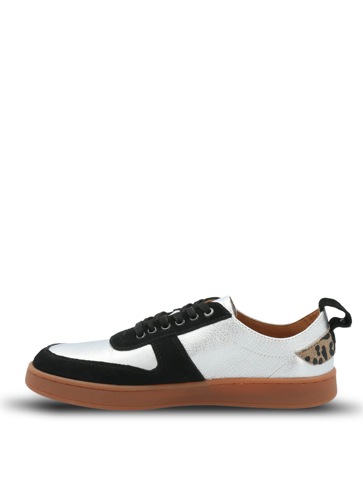 Zapatilla Cuero Mujer Lilem Metalizado