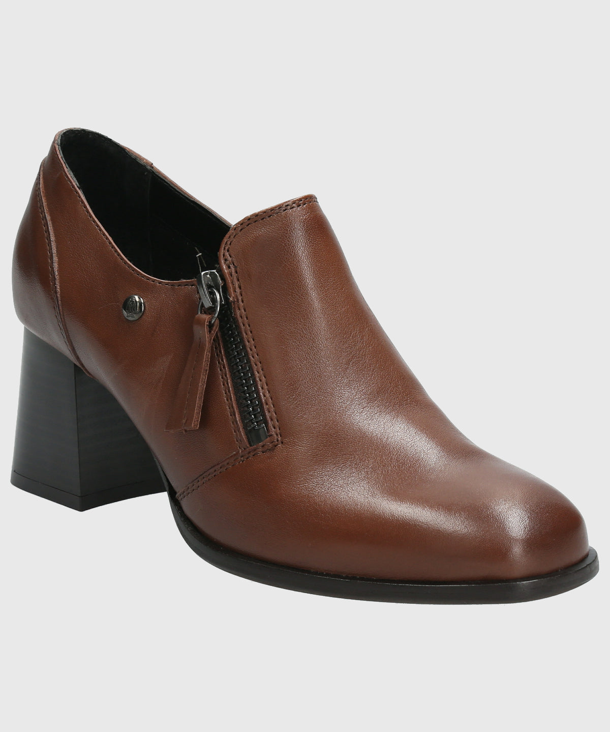 Zapato Cuero Mujer Pomell Café