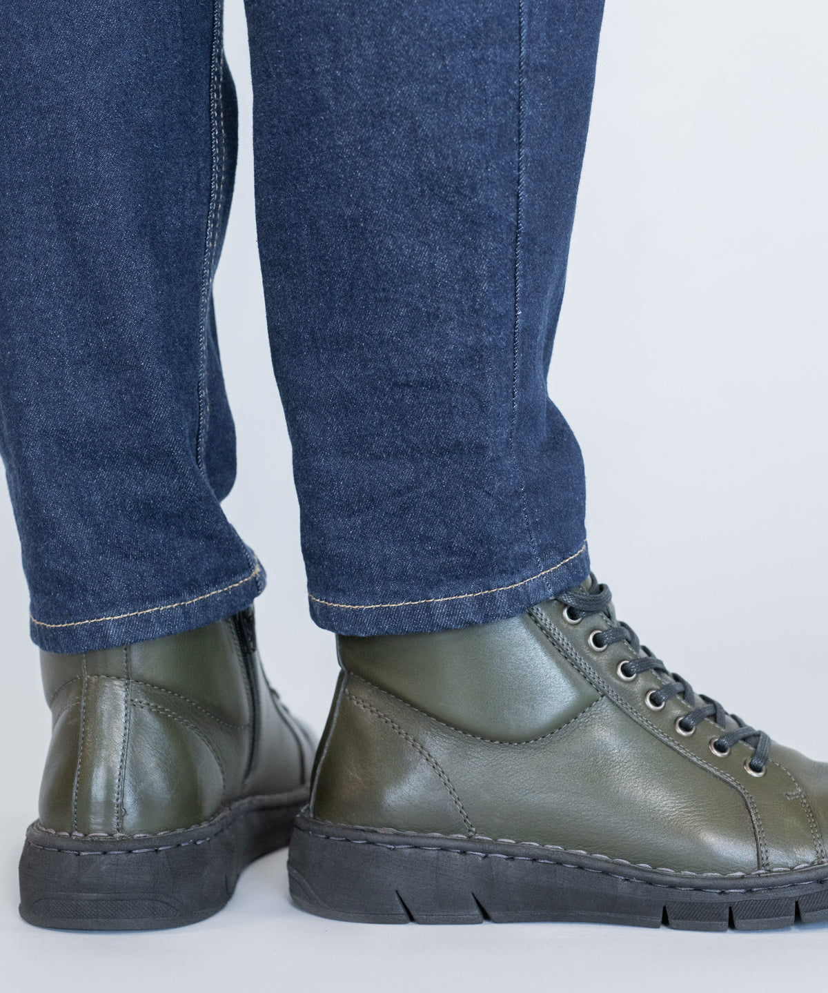 Botin Cuero Mujer Winnet Verde