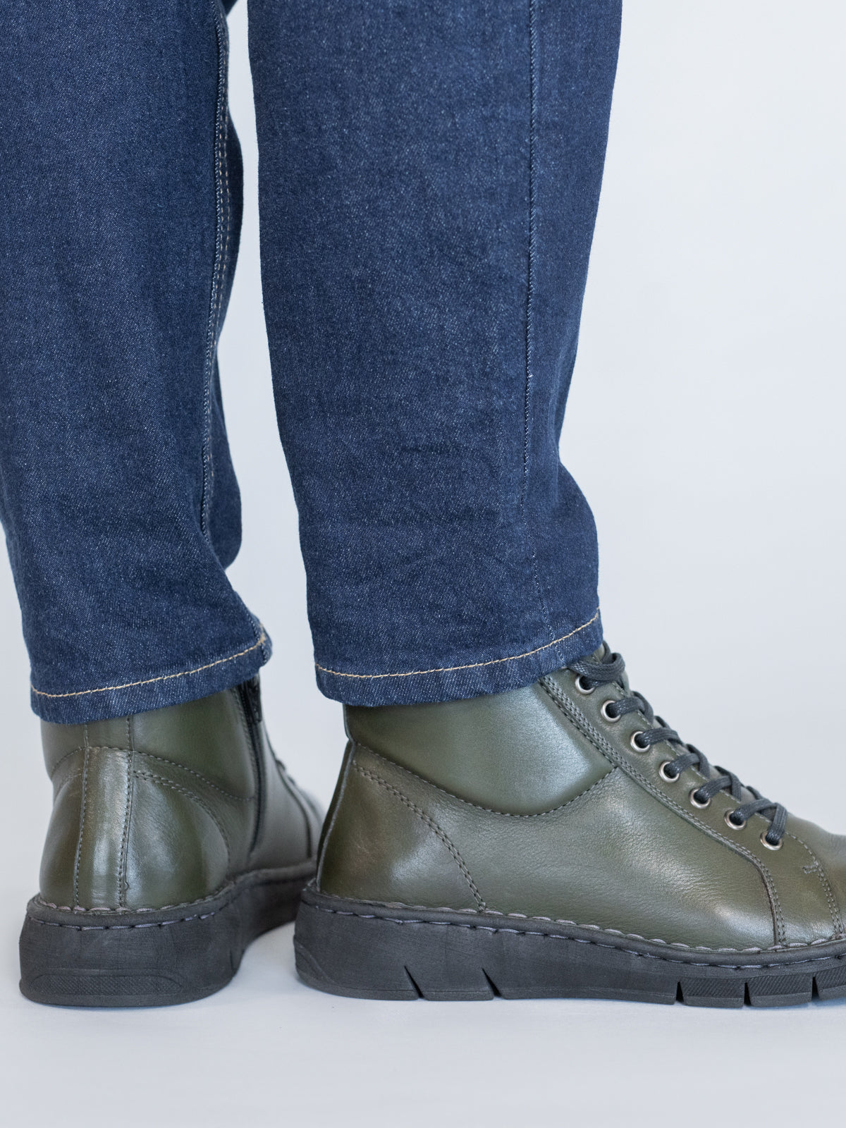 Botin Cuero Mujer Winnet Verde