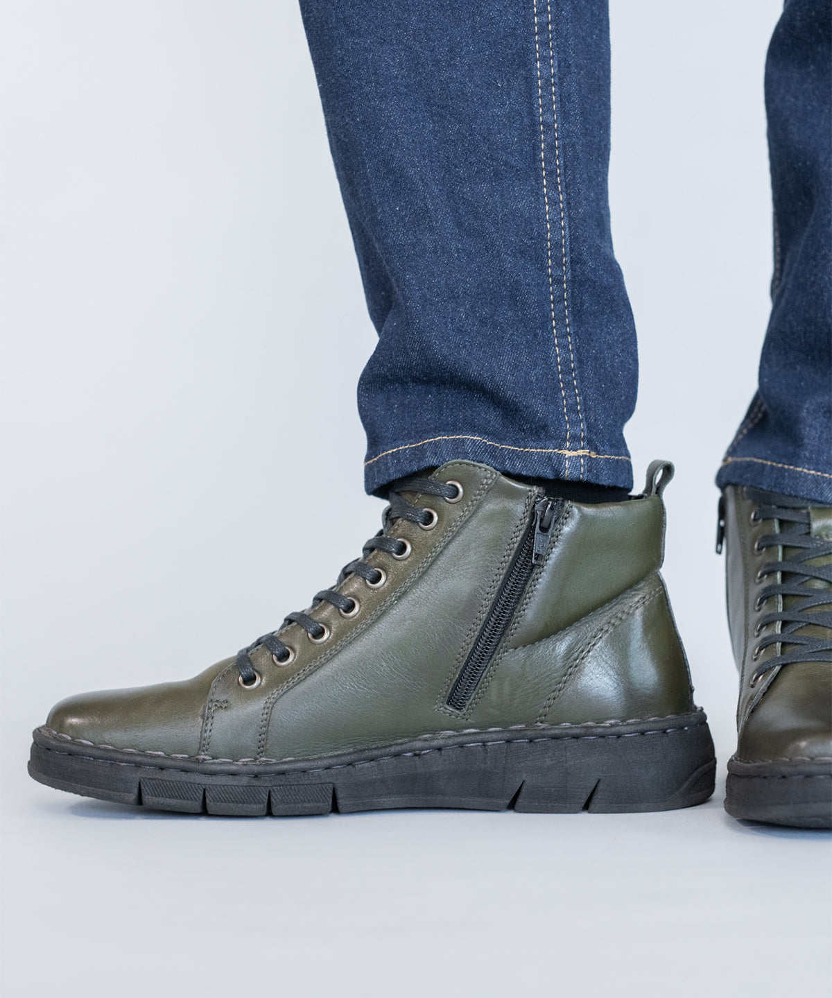 Botin Cuero Mujer Winnet Verde