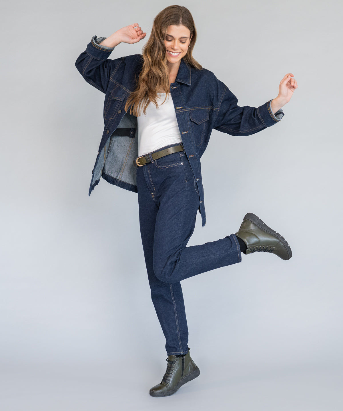 Botin Cuero Mujer Winnet Verde