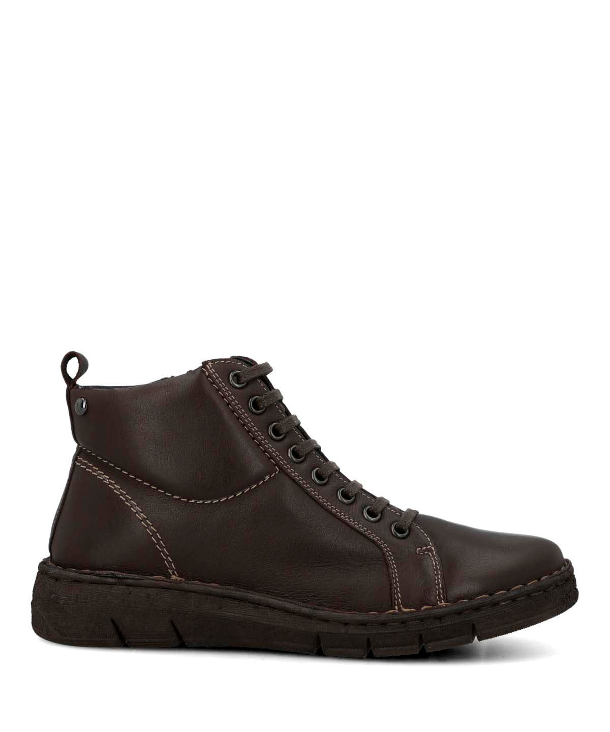 Botin Cuero Mujer Winnet Café Oscuro