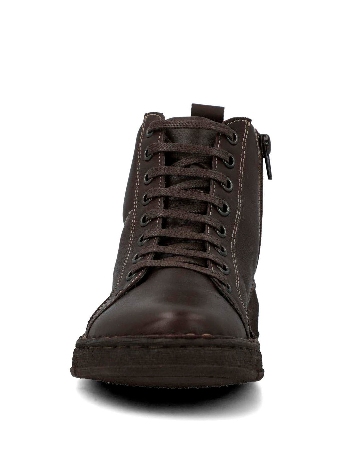 Botin Cuero Mujer Winnet Café Oscuro