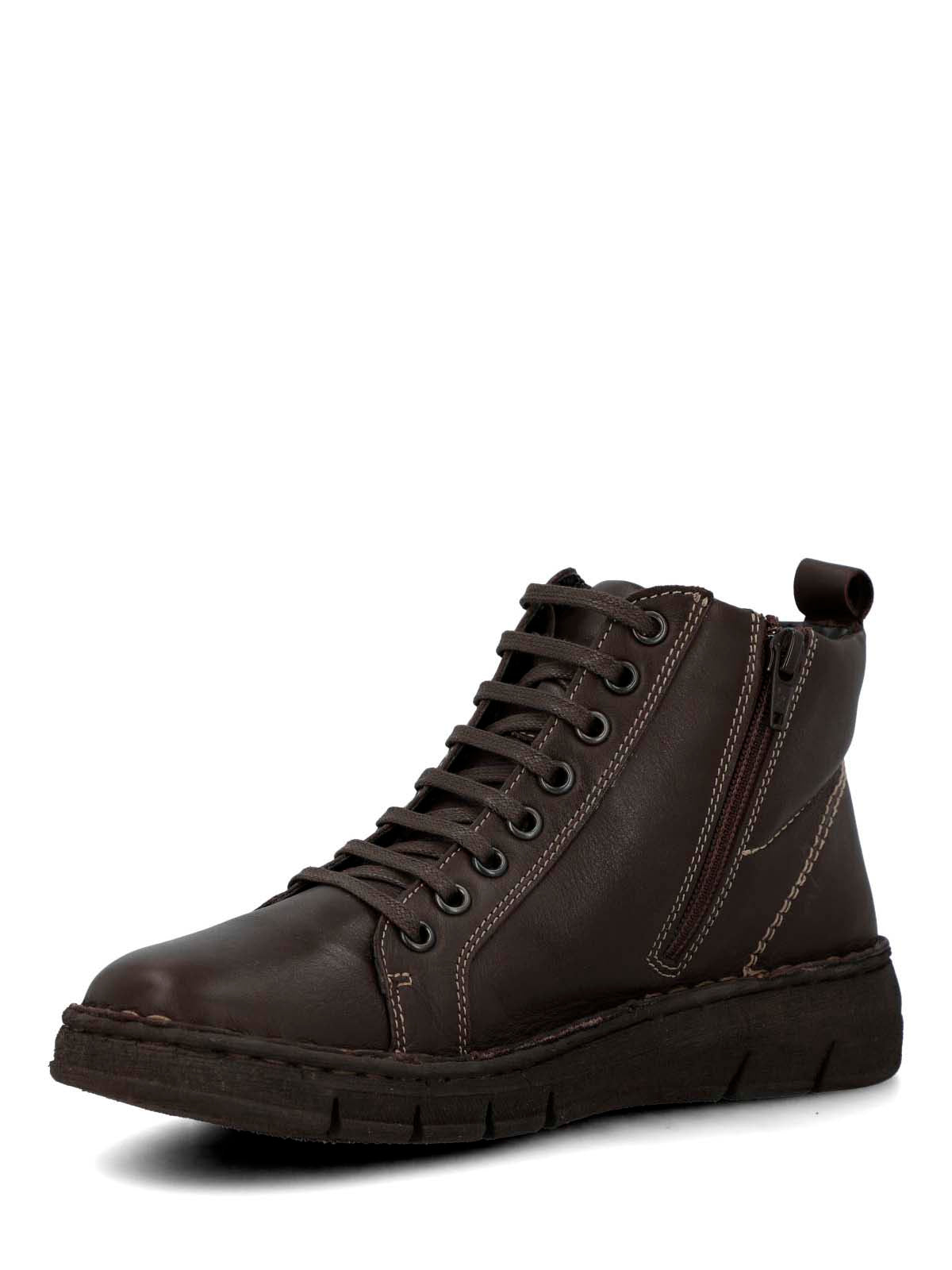 Botin Cuero Mujer Winnet Café Oscuro