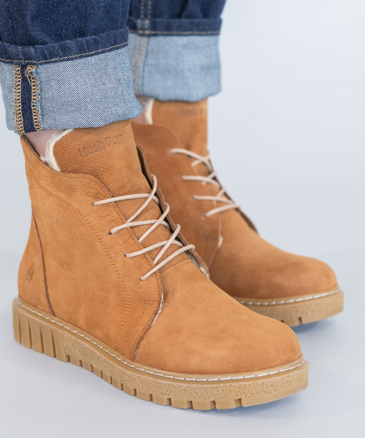 Botin Cuero Mujer Clere Café-Hush Puppies Chile