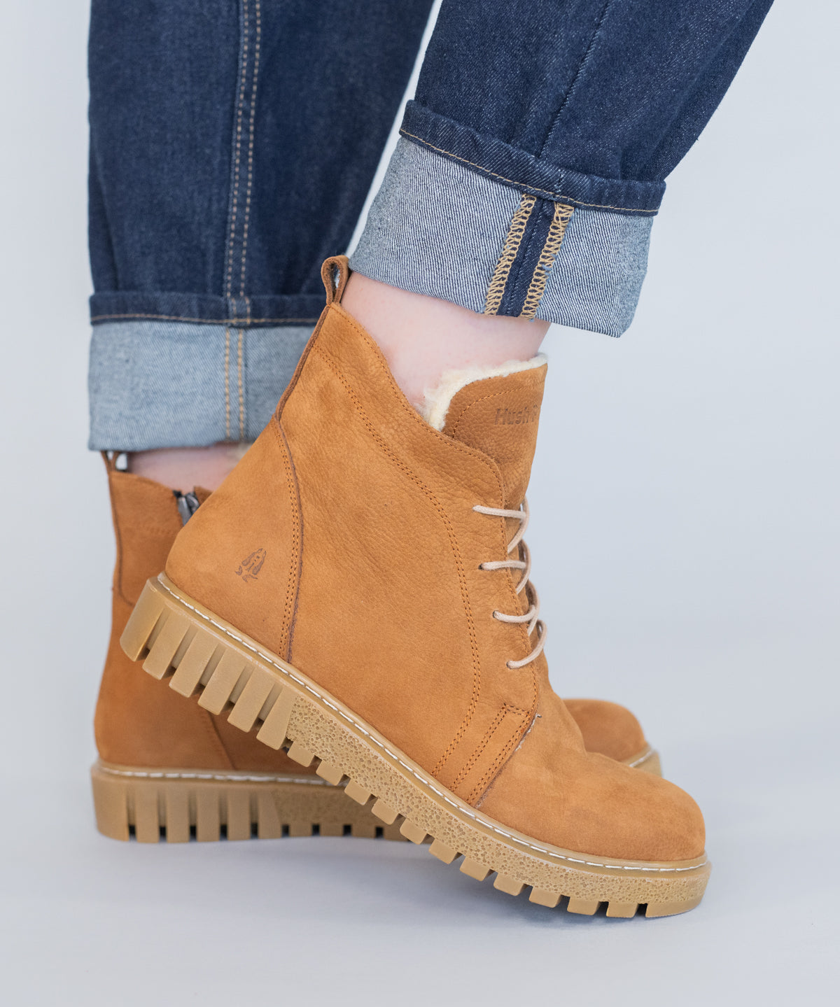 Botin Cuero Mujer Clere Café-Hush Puppies Chile