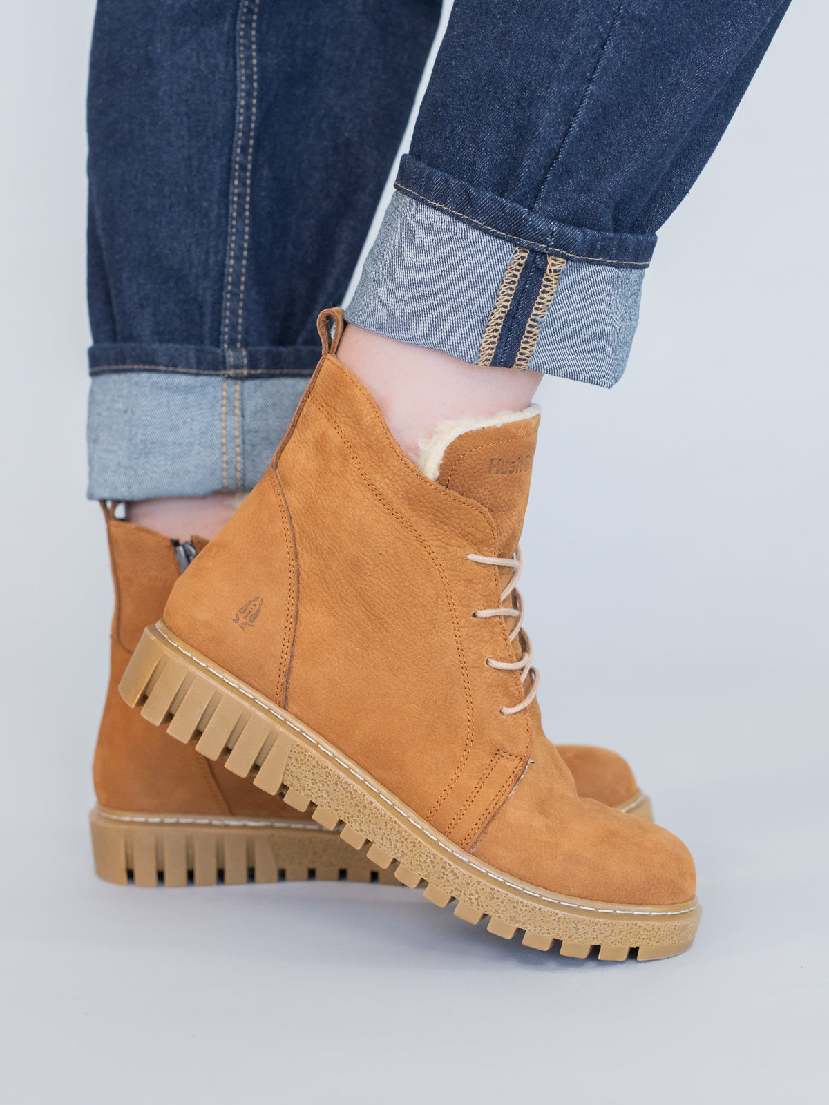 Botin Cuero Mujer Clere Café-Hush Puppies Chile