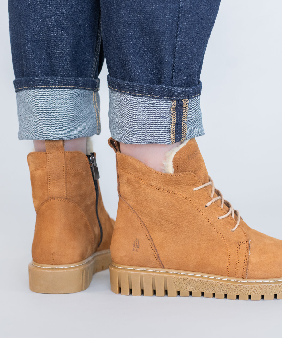 Botin Cuero Mujer Clere Café-Hush Puppies Chile
