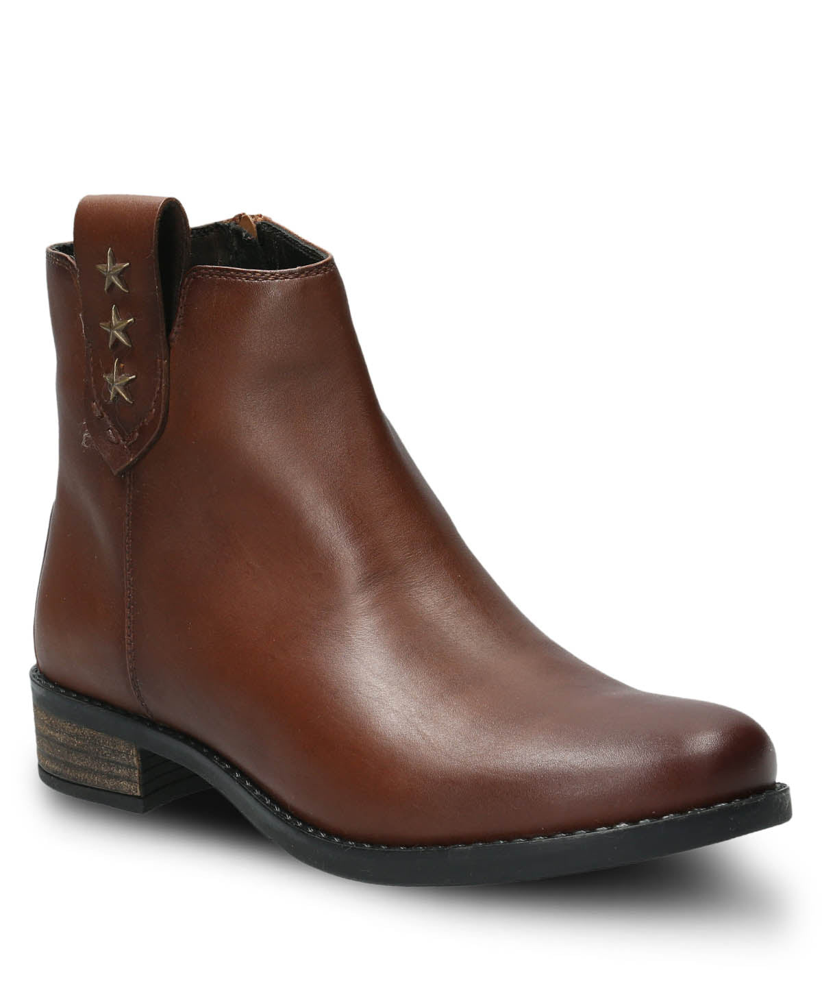 Botin Cuero Mujer Elder Café