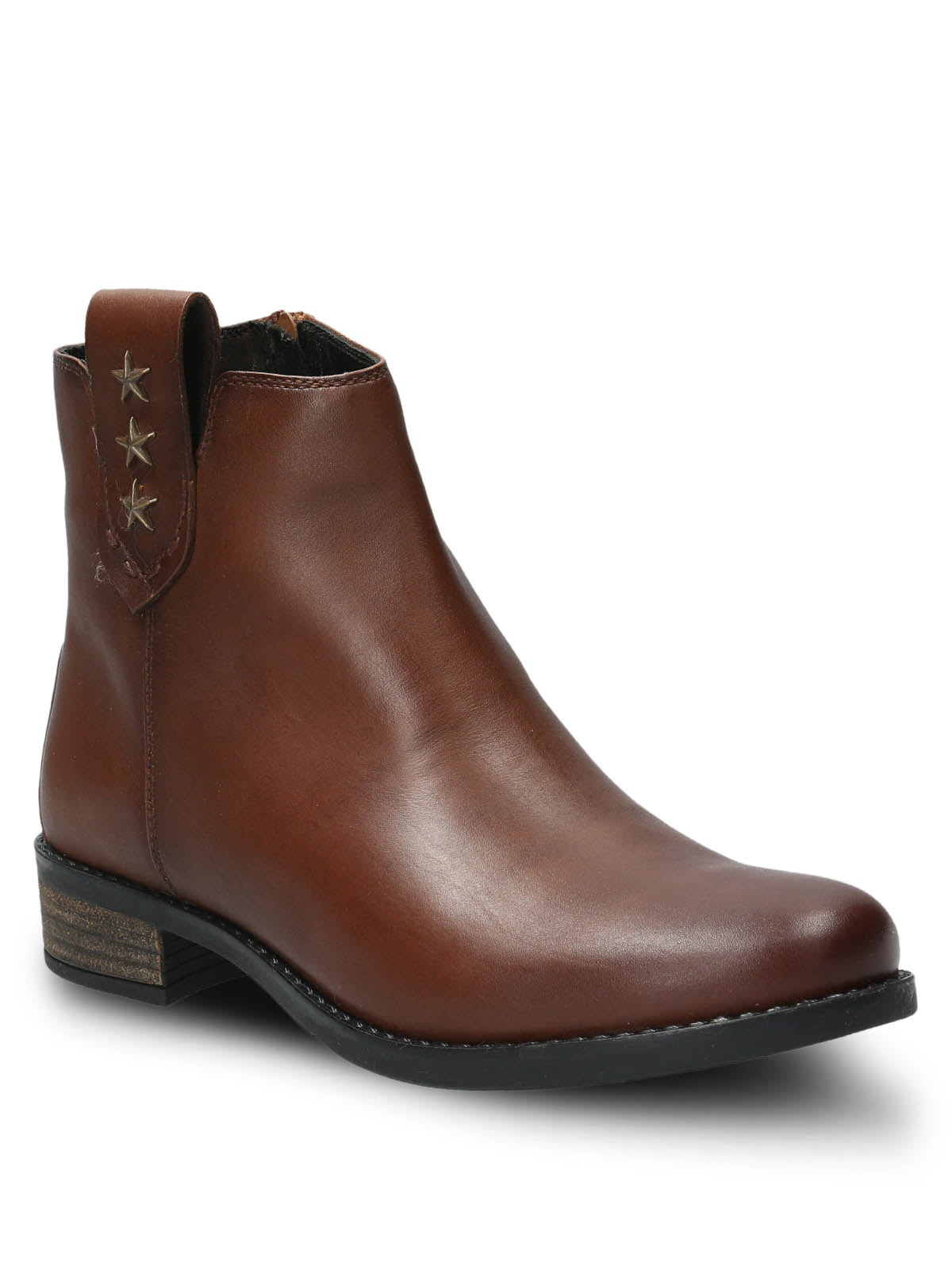 Botin Cuero Mujer Elder Café