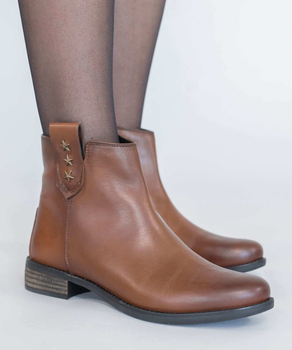 Botin Cuero Mujer Elder Café