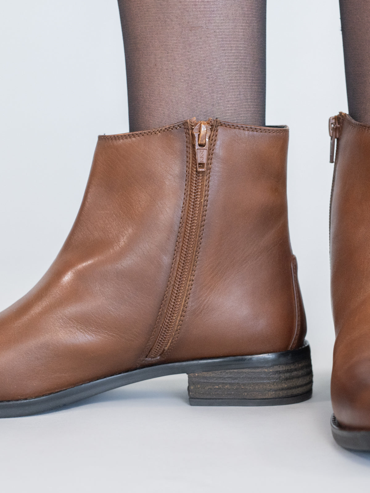 Botin Cuero Mujer Elder Café
