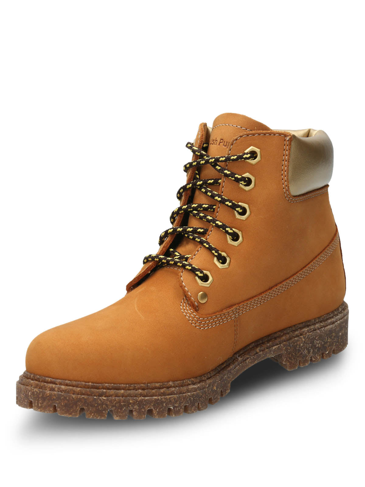 Botin Cuero Mujer Hatton Amarillo