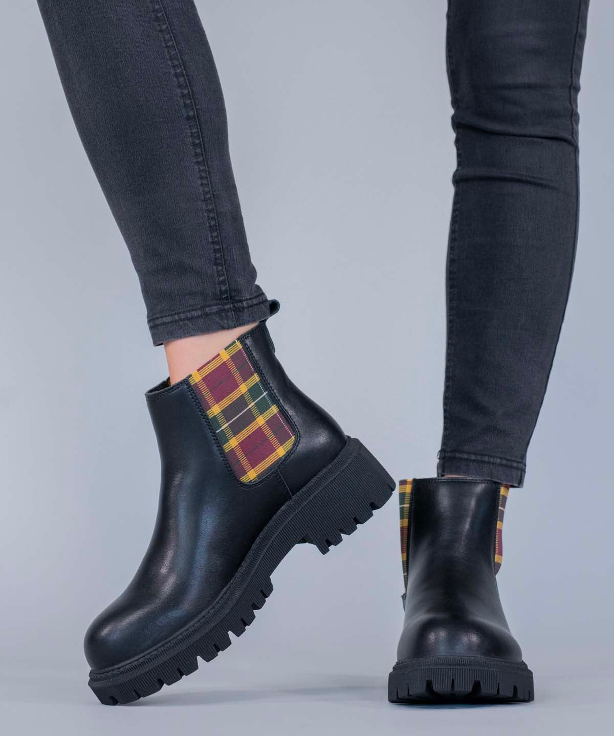 Botin Cuero Mujer Lacock Negro