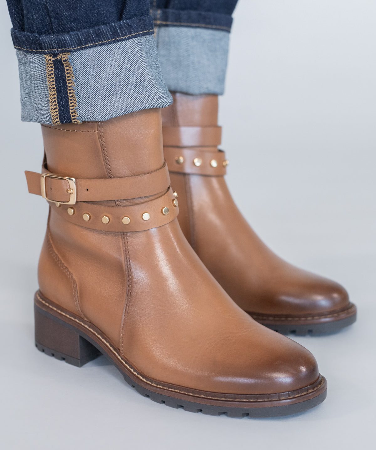 Botin Cuero Mujer Mitre Café