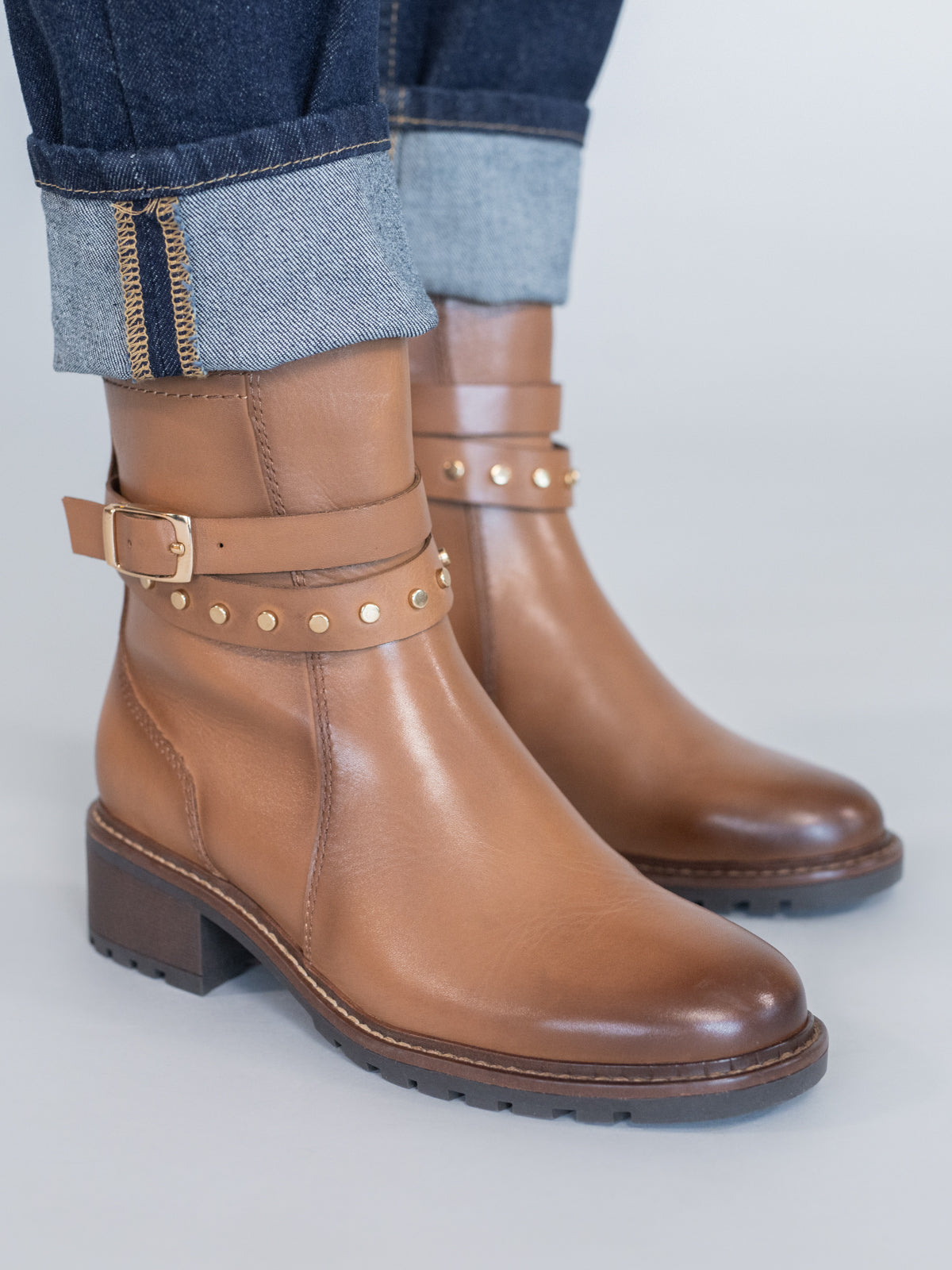 Botin Cuero Mujer Mitre Café