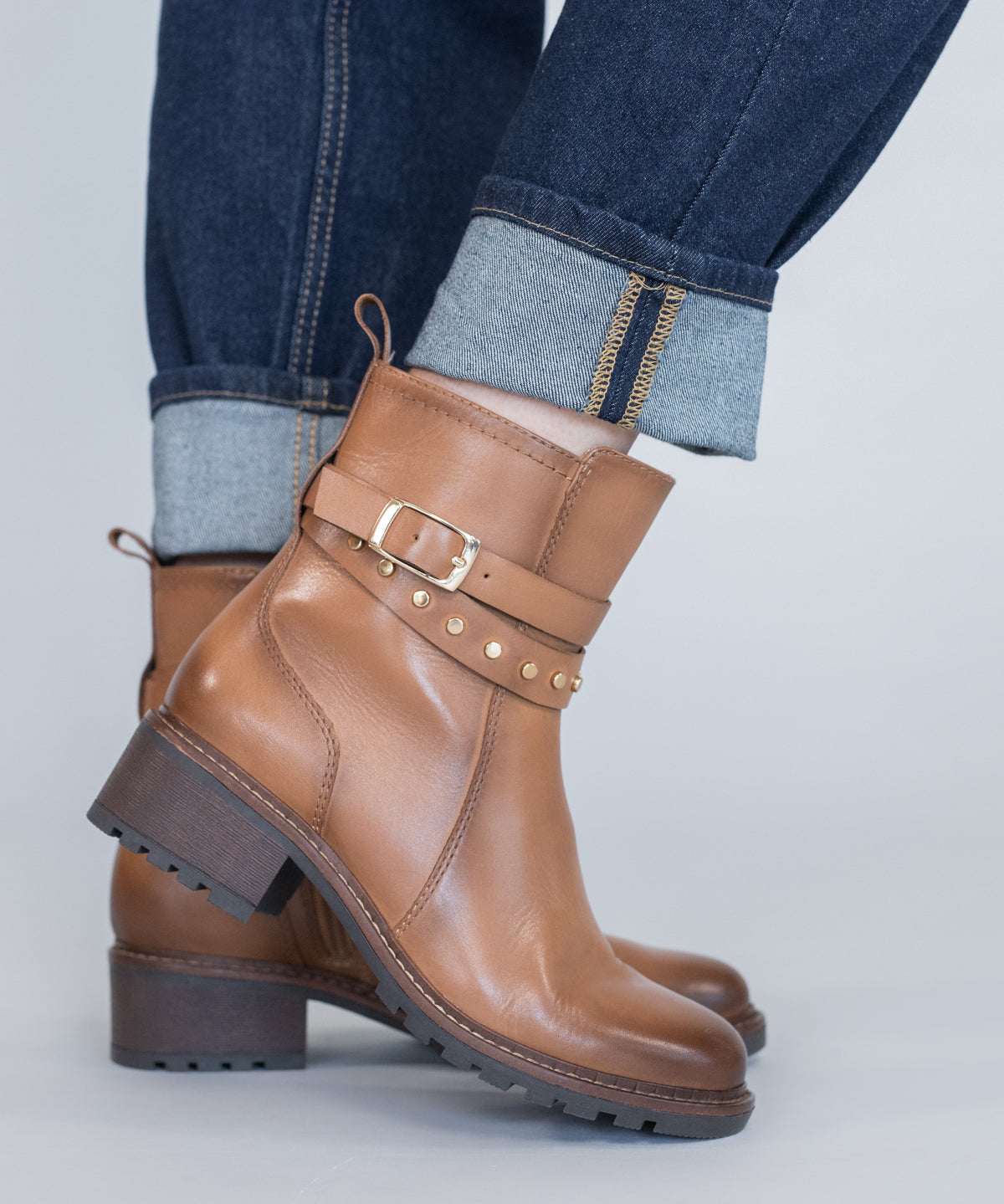 Botin Cuero Mujer Mitre Café