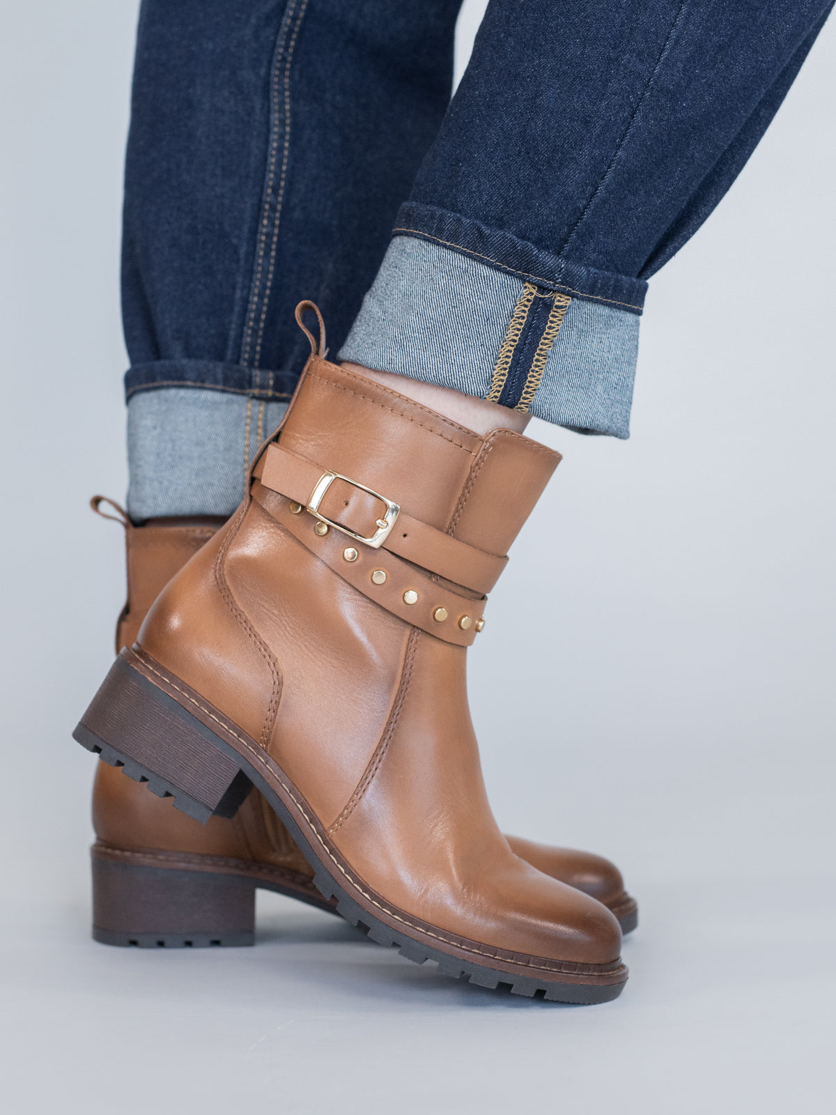 Botin Cuero Mujer Mitre Café