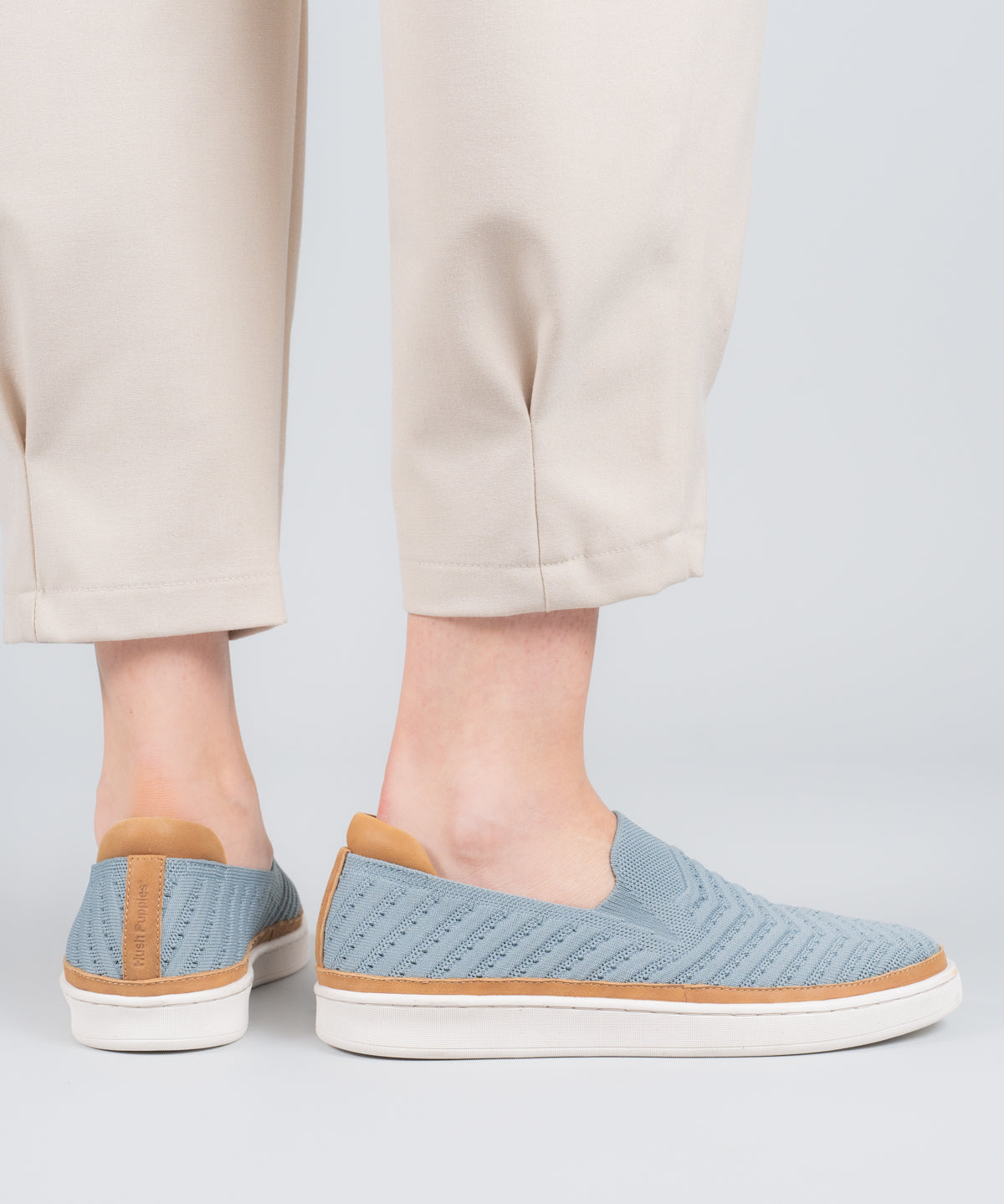 Zapatilla Knit Mujer Trento Celeste