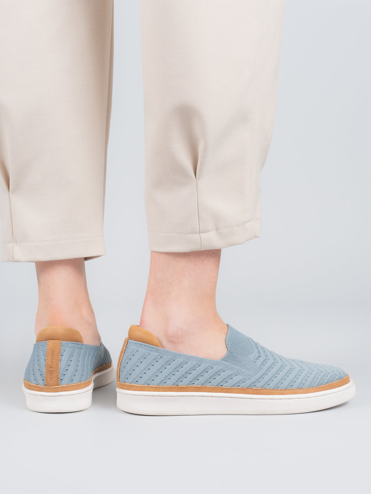 Zapatilla Knit Mujer Trento Celeste