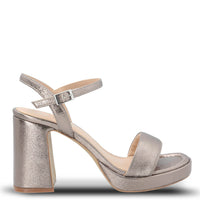 Sandalia Vestir Mujer Cesena Gris Metalizado
