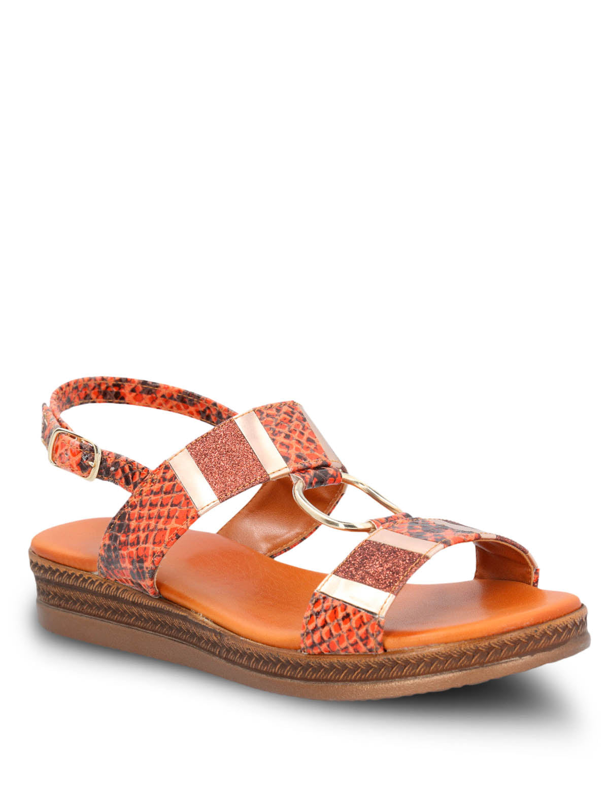Sandalia Mujer Aurora Naranja