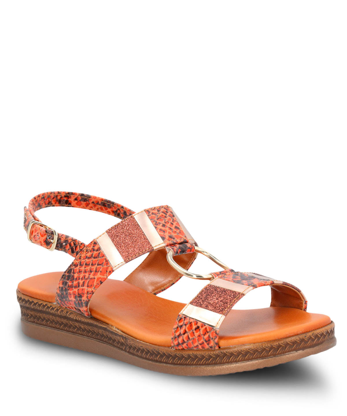 Sandalia Mujer Aurora Naranja