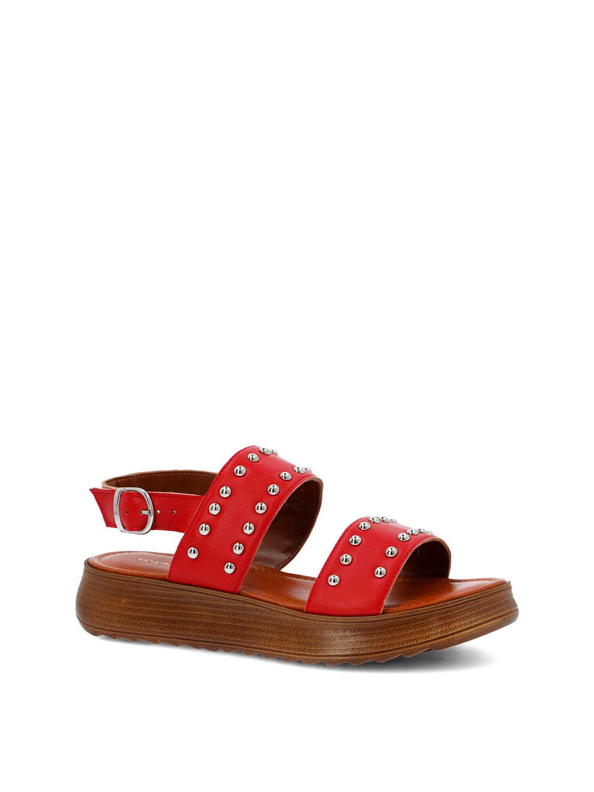 Sandalia Cerutti Mujer Merrada Roja Hush Puppies