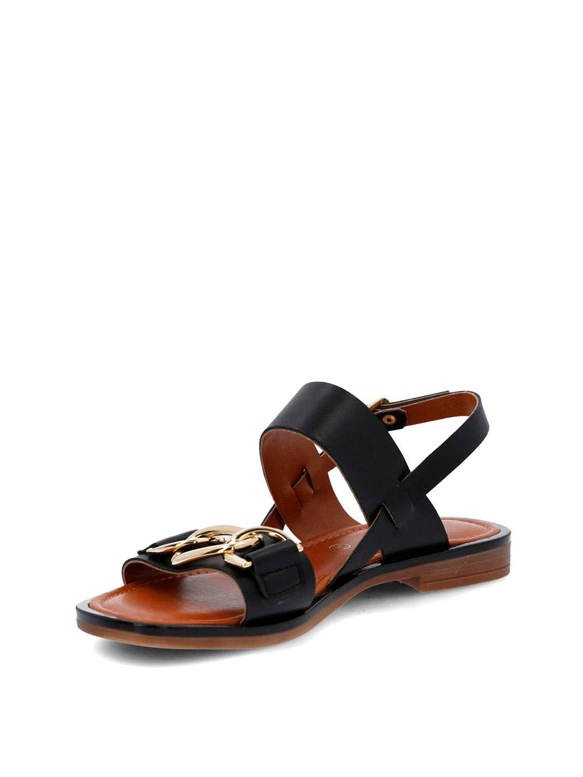 Sandalia Cerutti Mujer Midia Negra Hush Puppies