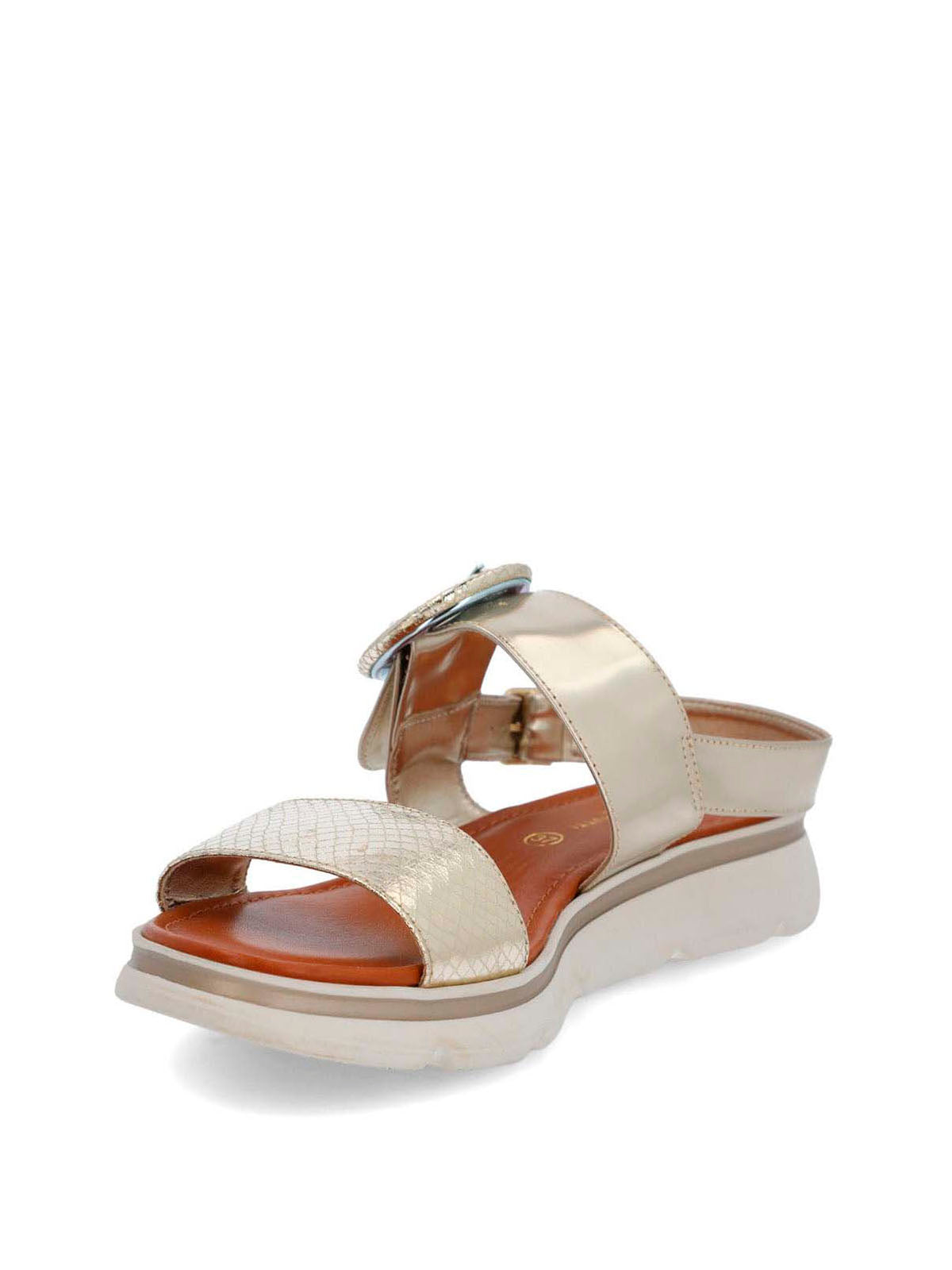 Sandalia Cerutti Mujer Dirillo Metalizada Hush Puppies