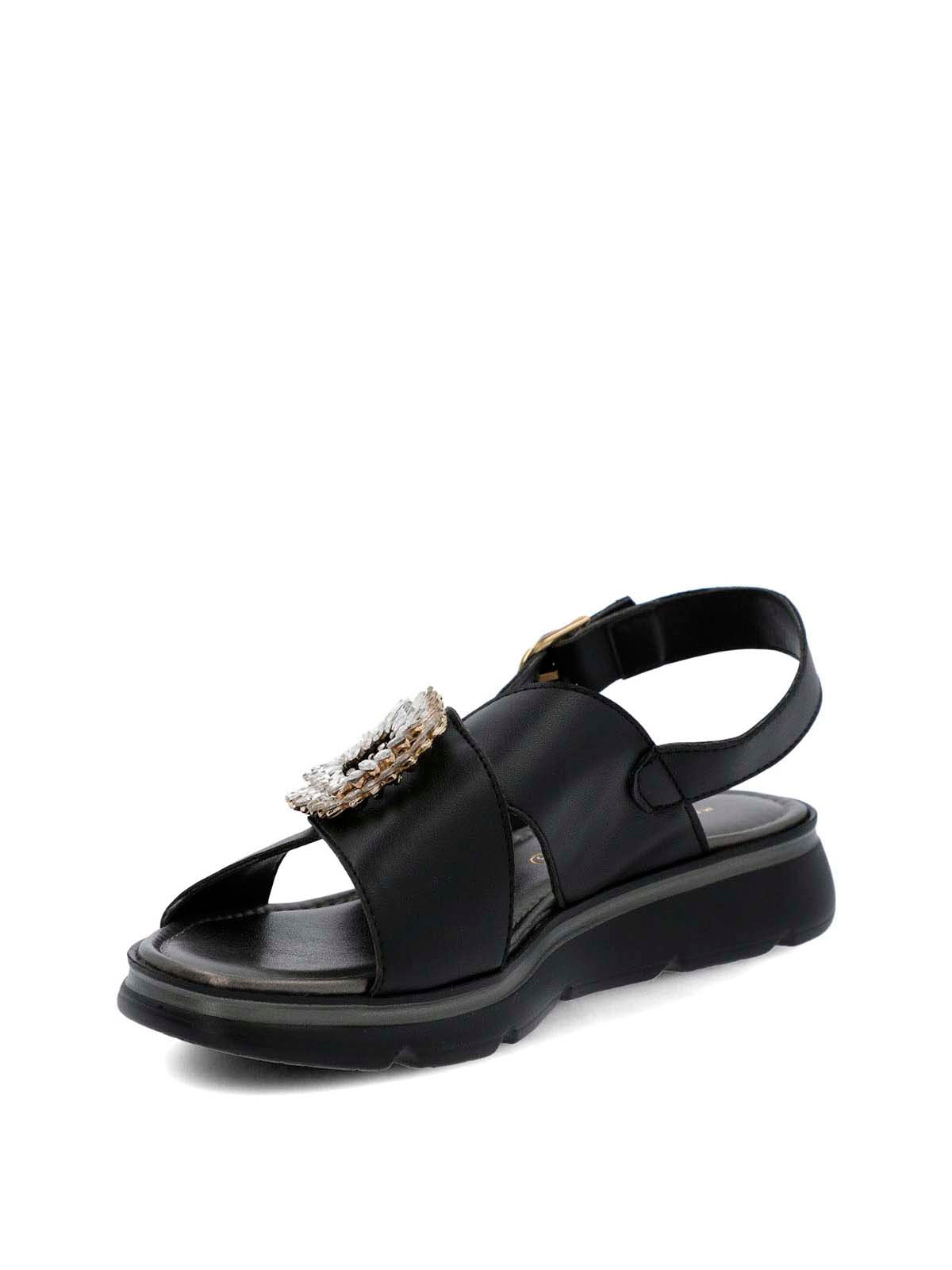Sandalia Cerutti Mujer Gullo Negra Hush Puppies