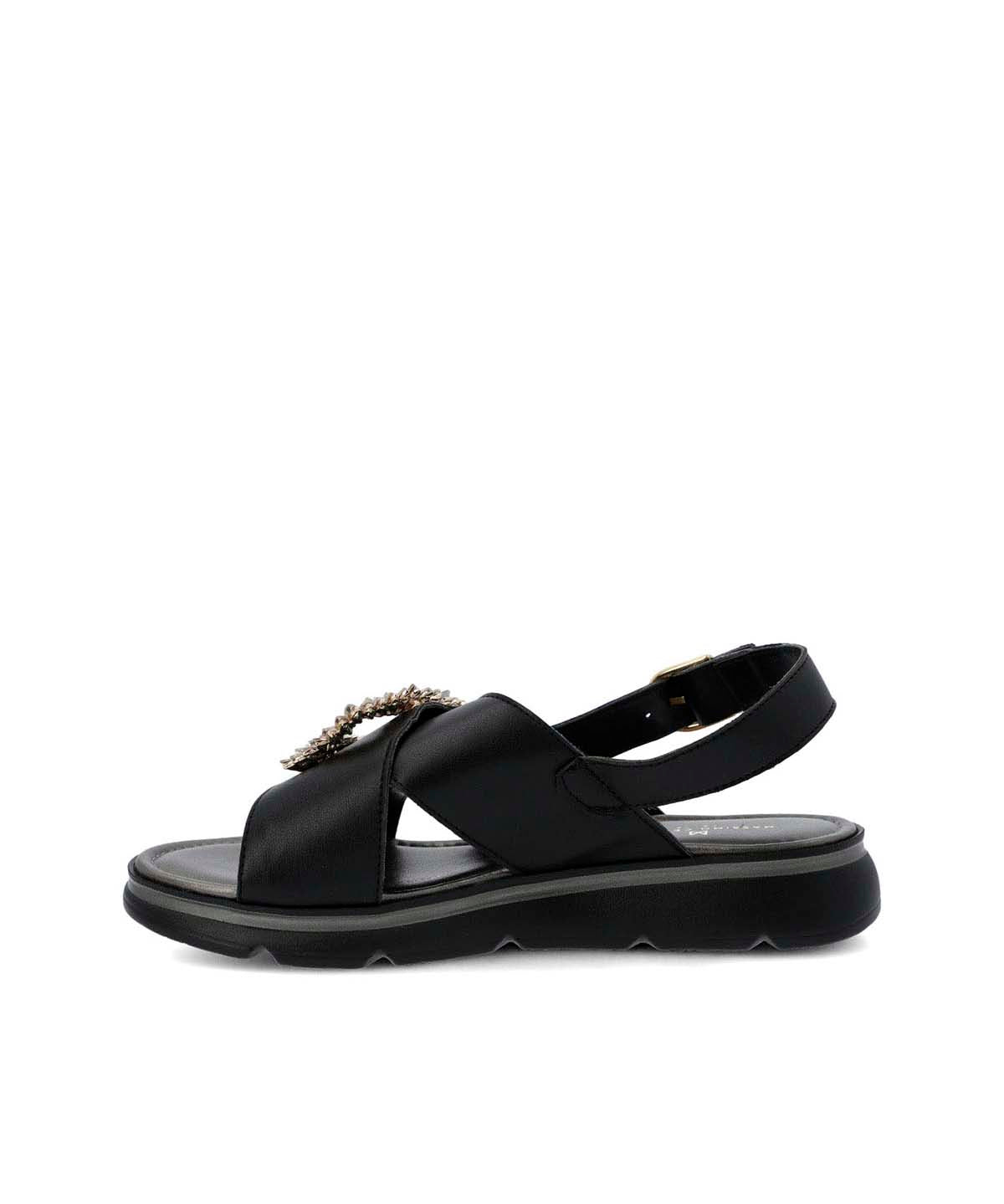 Sandalia Cerutti Mujer Gullo Negra Hush Puppies