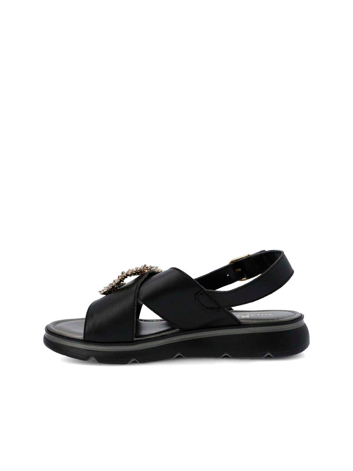 Sandalia Cerutti Mujer Gullo Negra Hush Puppies