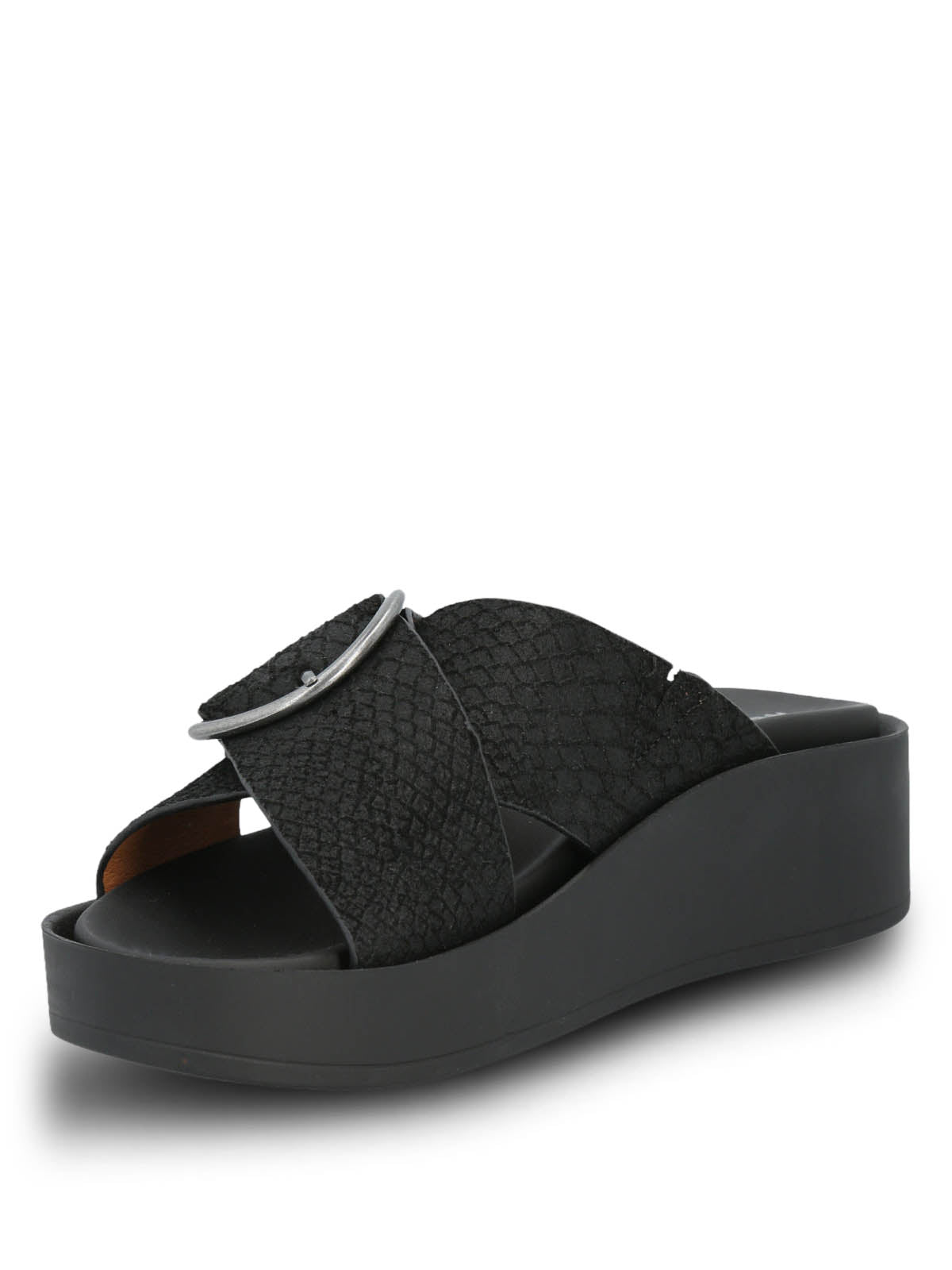 Sandalia Cuero Mujer Gise Negro