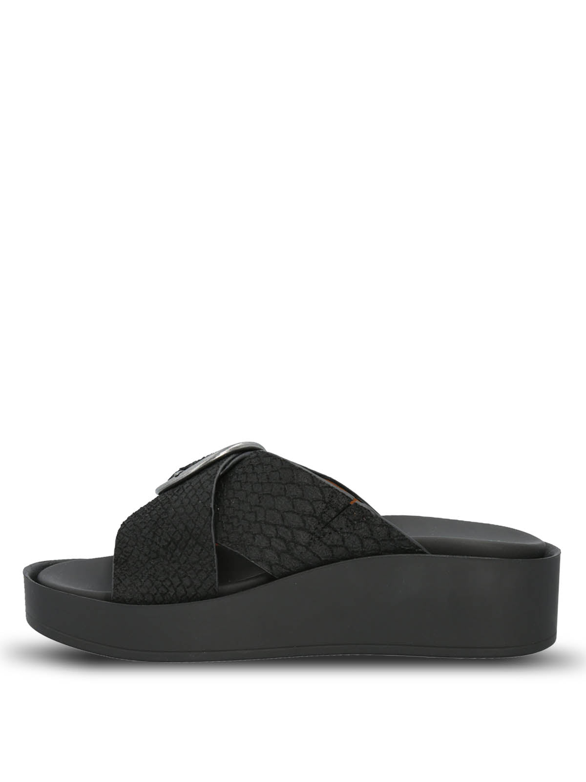 Sandalia Cuero Mujer Gise Negro